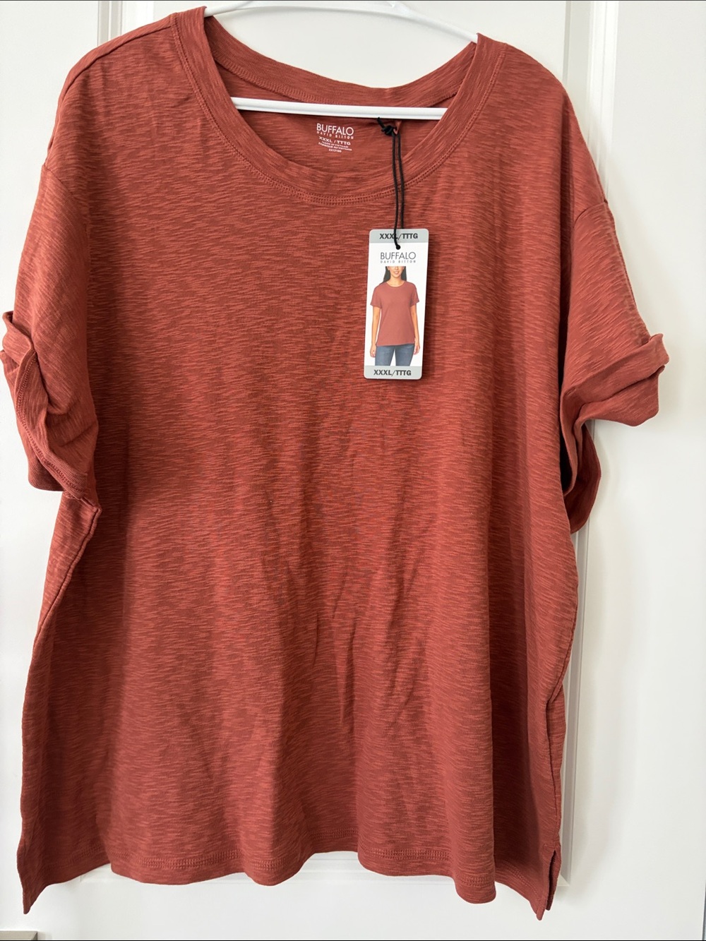 Buffalo David Bitton Rust Rose Short Sleeve Crew Tee